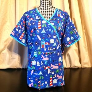 BHU: Nurses Scrub Top.